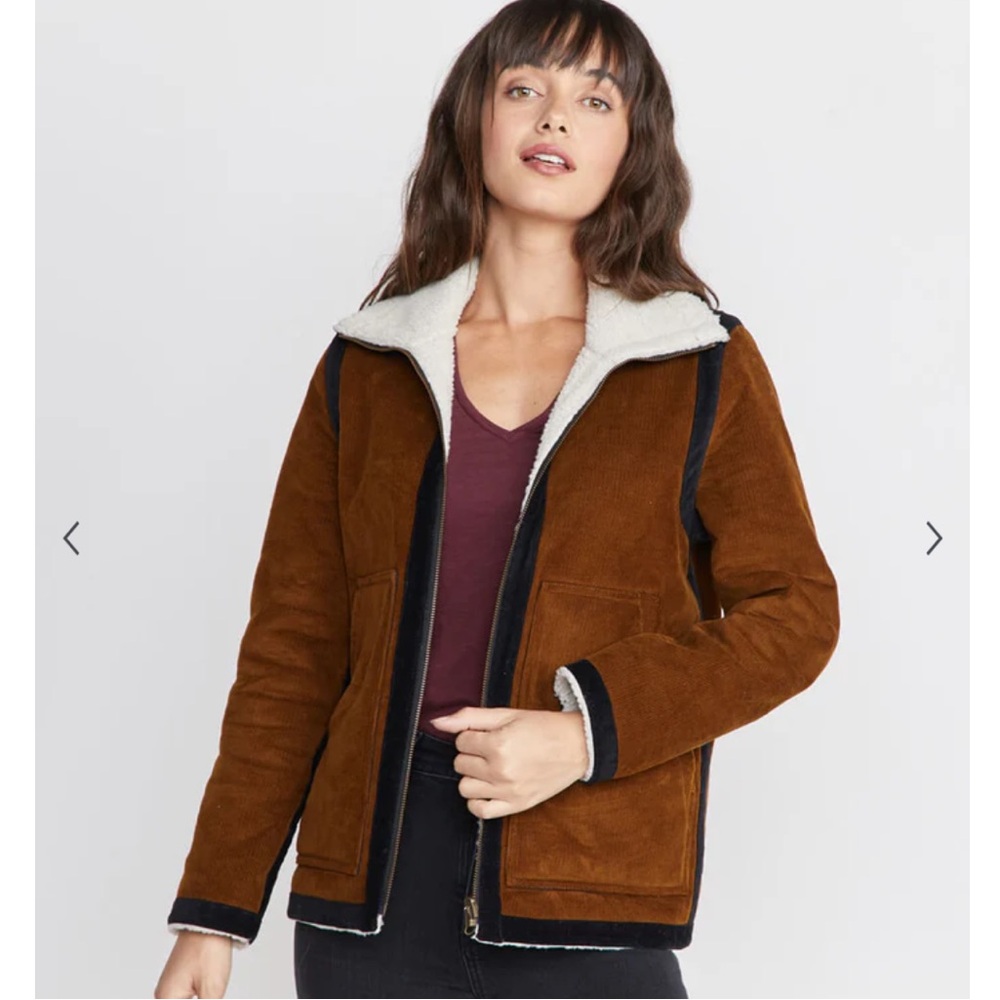 Marine Layer Brown and Cream Jacket